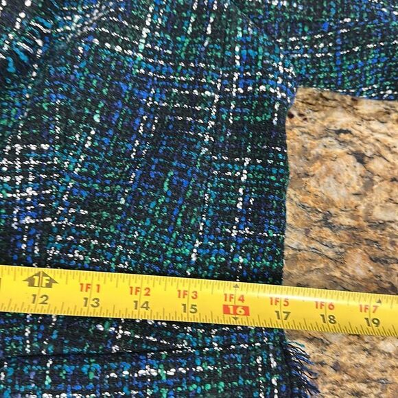 Karl Lagerfeld Paris Classic Tweed Raw Edges Blazer Jacket Size 10 - Picture 9 of 11